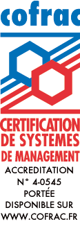 Logo Cofrac – Certification de systèmes de management, accréditation n° 4-0545